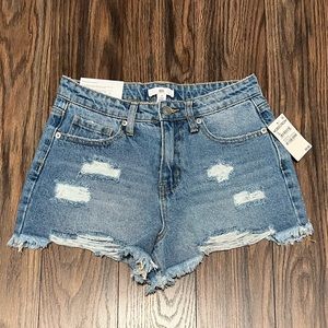 NEW BP Nordstrom High Rise Distressed Shorts Size 26